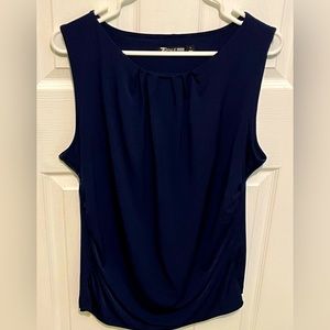New York & Company sleeveless top- women's large- navy blue